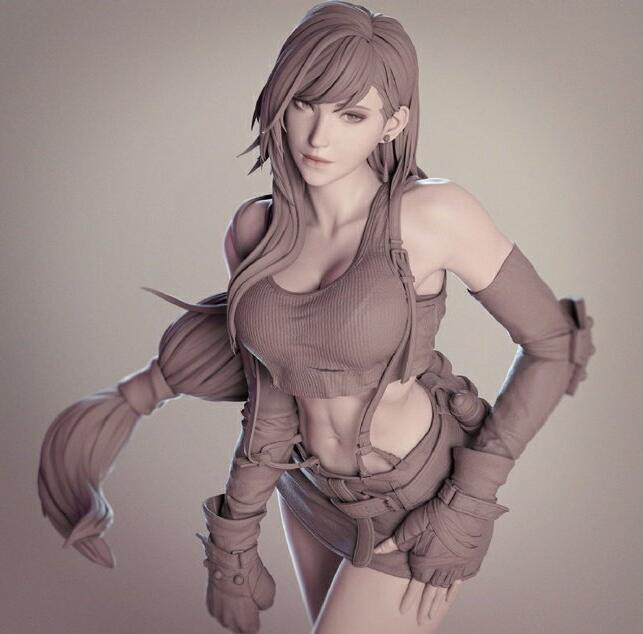 Final Fantasy VII Tifa Unpainted Garage Resin Model Kit-Garage Kit Dolls